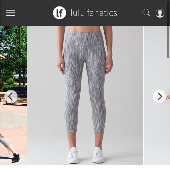 Lululemon Wunder Under Crop High Rise Leggings Womens Grey Full-On Luon 21" Sz 4 - Picture 4 of 12